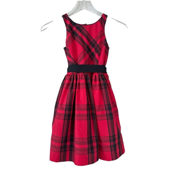 Polo by Ralph Lauren Red and Black Plaid Girls Dress Size 7 - Picture 1 of 5